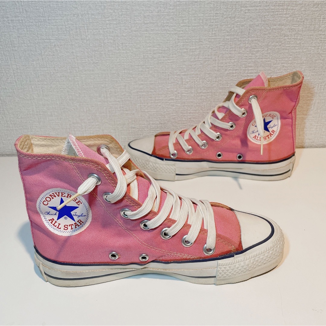 CONVERSE(コンバース)の【レア】コンバース オールスター ハイカット ピンク 80s USAヴィンテージ レディースの靴/シューズ(スニーカー)の商品写真