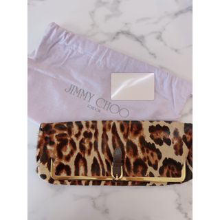 ジミーチュウ(JIMMY CHOO)のJimmy Choo クラッチバッグ　ハラコ　豹柄(クラッチバッグ)