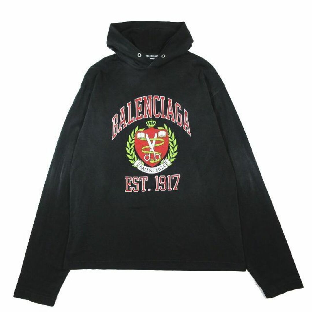 21AW バレンシアガ BALENCIAGA カレッジロゴ パーカー USED