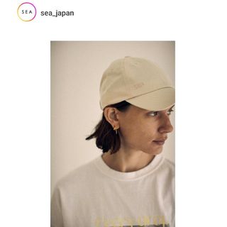 シー(SEA)の【未使用に近い】’22完売 SEA CAP 白 刺繍ロゴキャップ 帽子(キャップ)