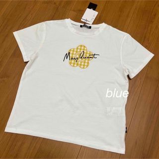 マリークワント(MARY QUANT)のマリークワント　チェックデイジー　Tシャツ　ホワイト(Tシャツ(半袖/袖なし))