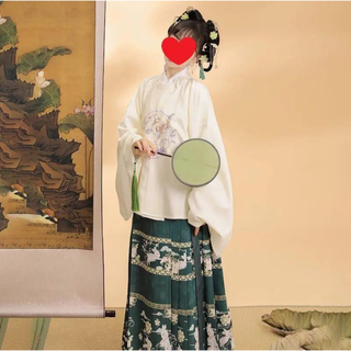 漢服セット　レディース服　Sサイズ　明制　馬面裙　刺繡(コスプレ)