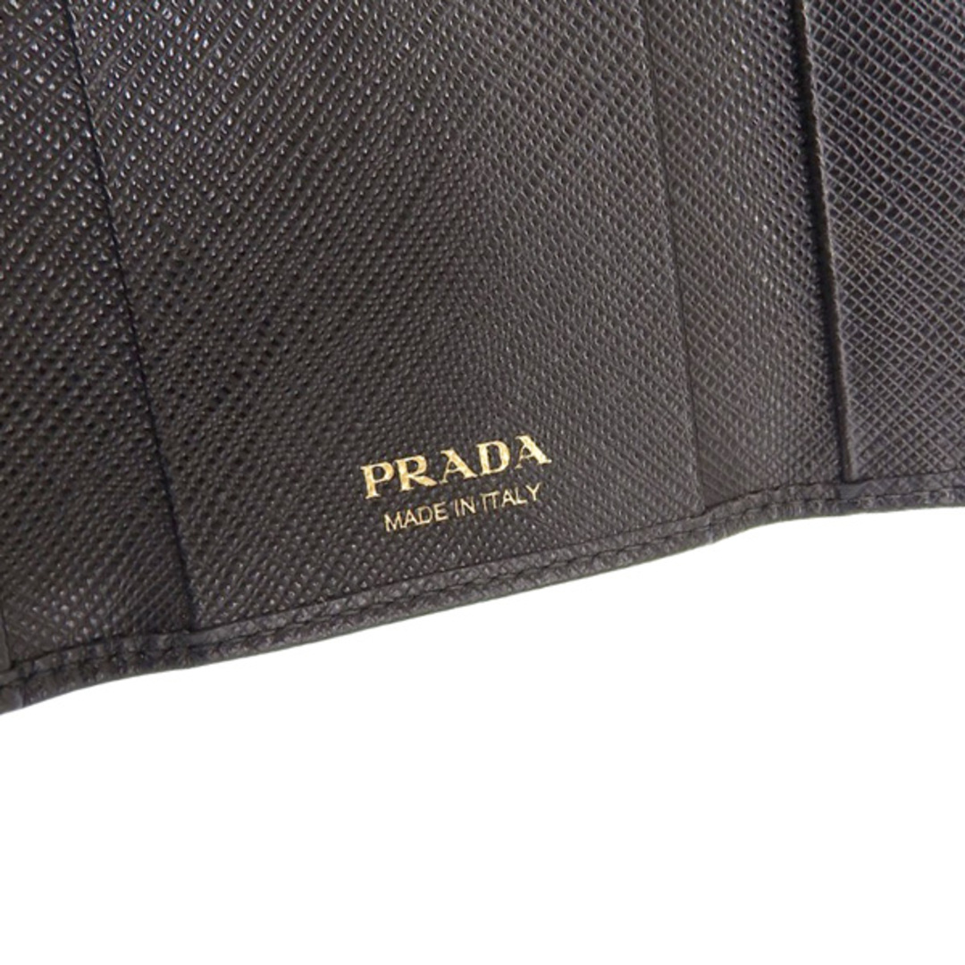 PRADA プラダ SAFFIANO METAL 6連 キーケース 1PG222 ブラック gy