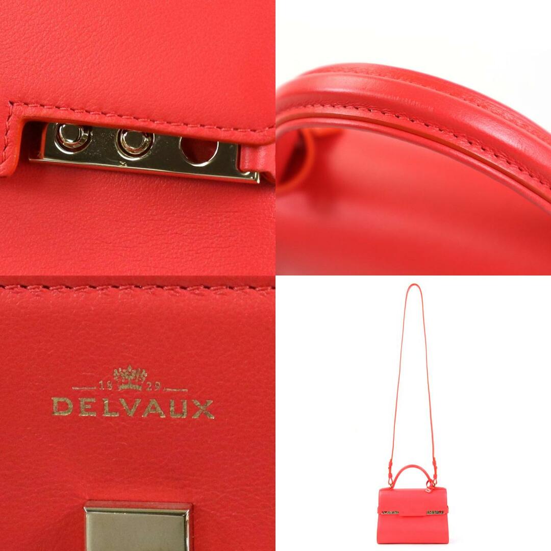 DELVAUX デルヴォー ハンドバッグ 斜め掛けショルダーバッグ タンペート ミニ/サプルカーフ コーラル レディース 送料無料 99702f