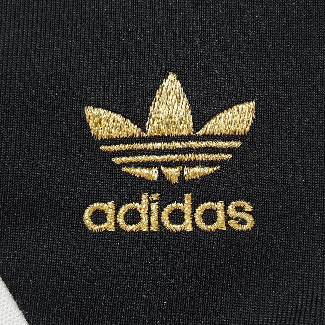 adidas アディダス トラックジャケット トレフォイル刺繍 XL 黒 金色