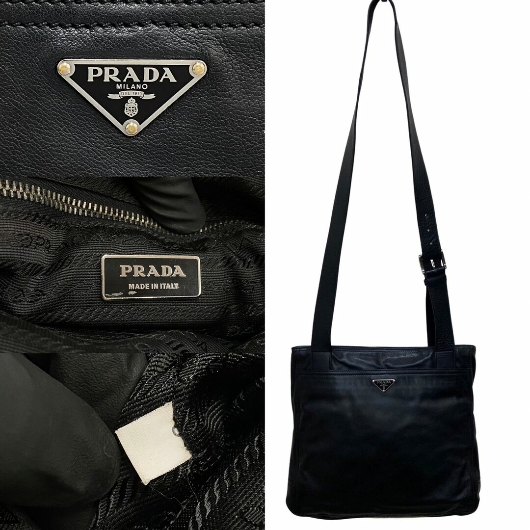 PRADA プラダ トートバッグ／ショルダーバッグ 黒 レザー