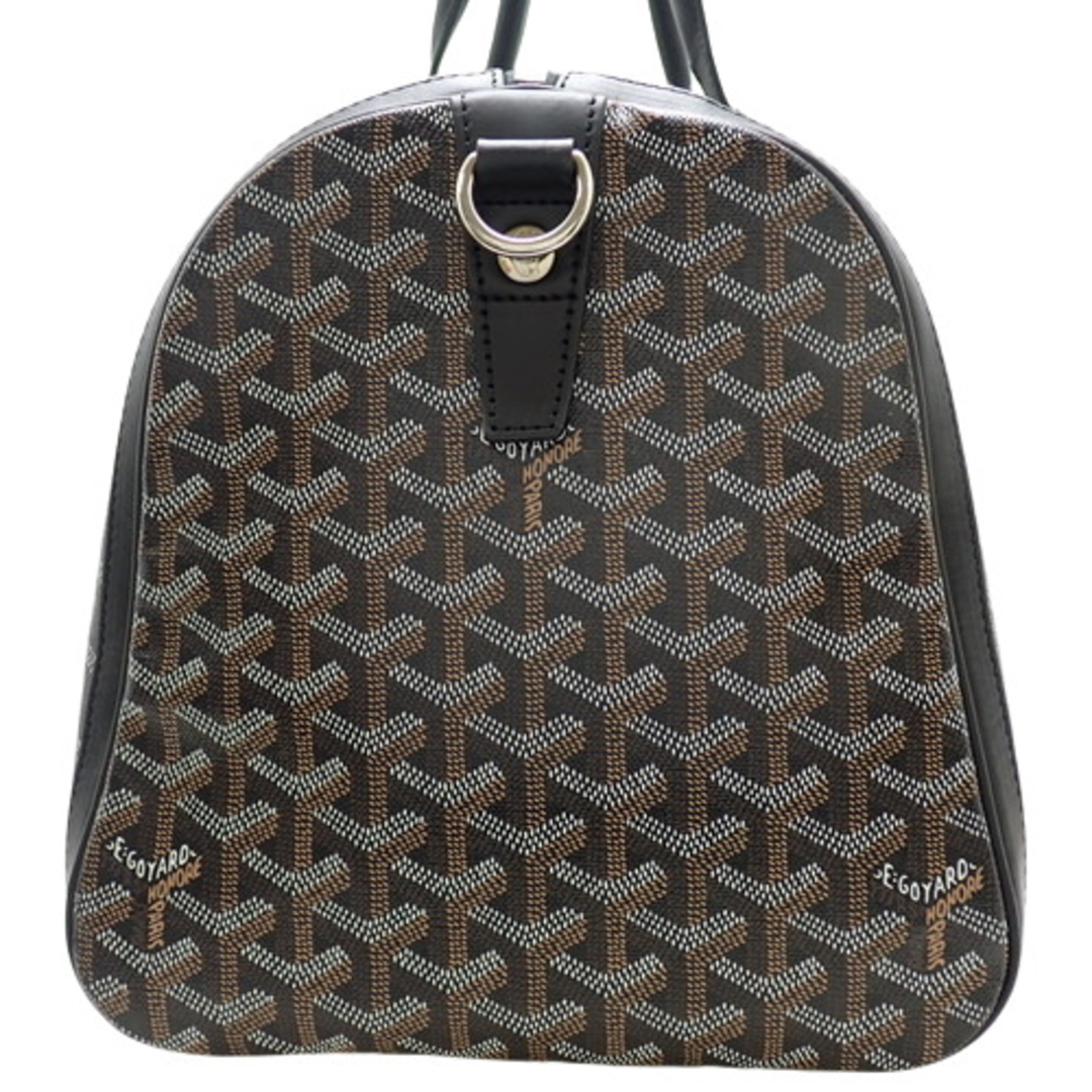 極美品 GOYARD ゴヤール クロワジュール50 ボストンバッグ ヘリンボーン PVC コーティングキャンバス レッド  56892