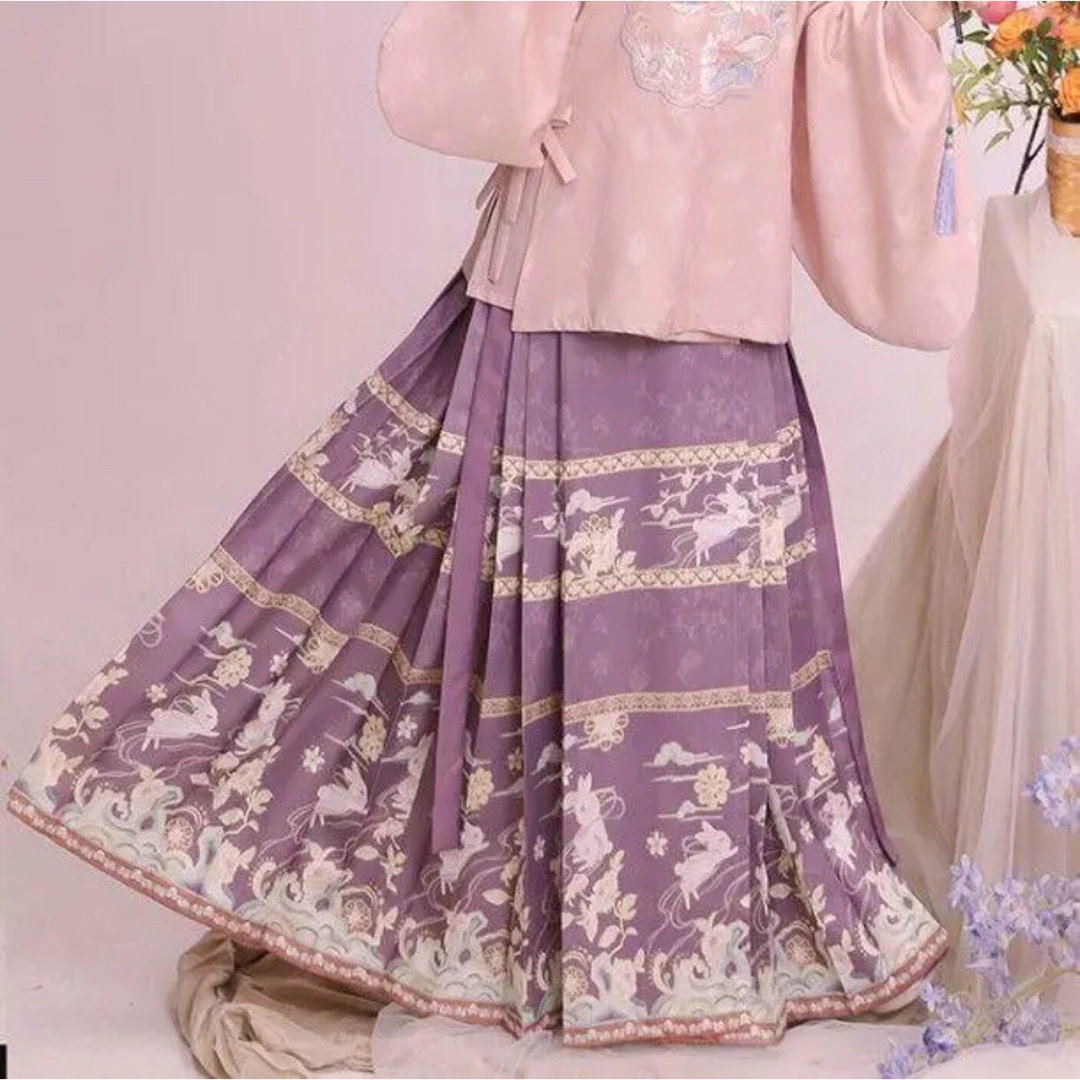 漢服セット レディース服 Mサイズ 明制 馬面裙 刺繡の通販 by 漢服セット レディース服 Mサイズ 明制 馬面裙 刺繡の通販 by