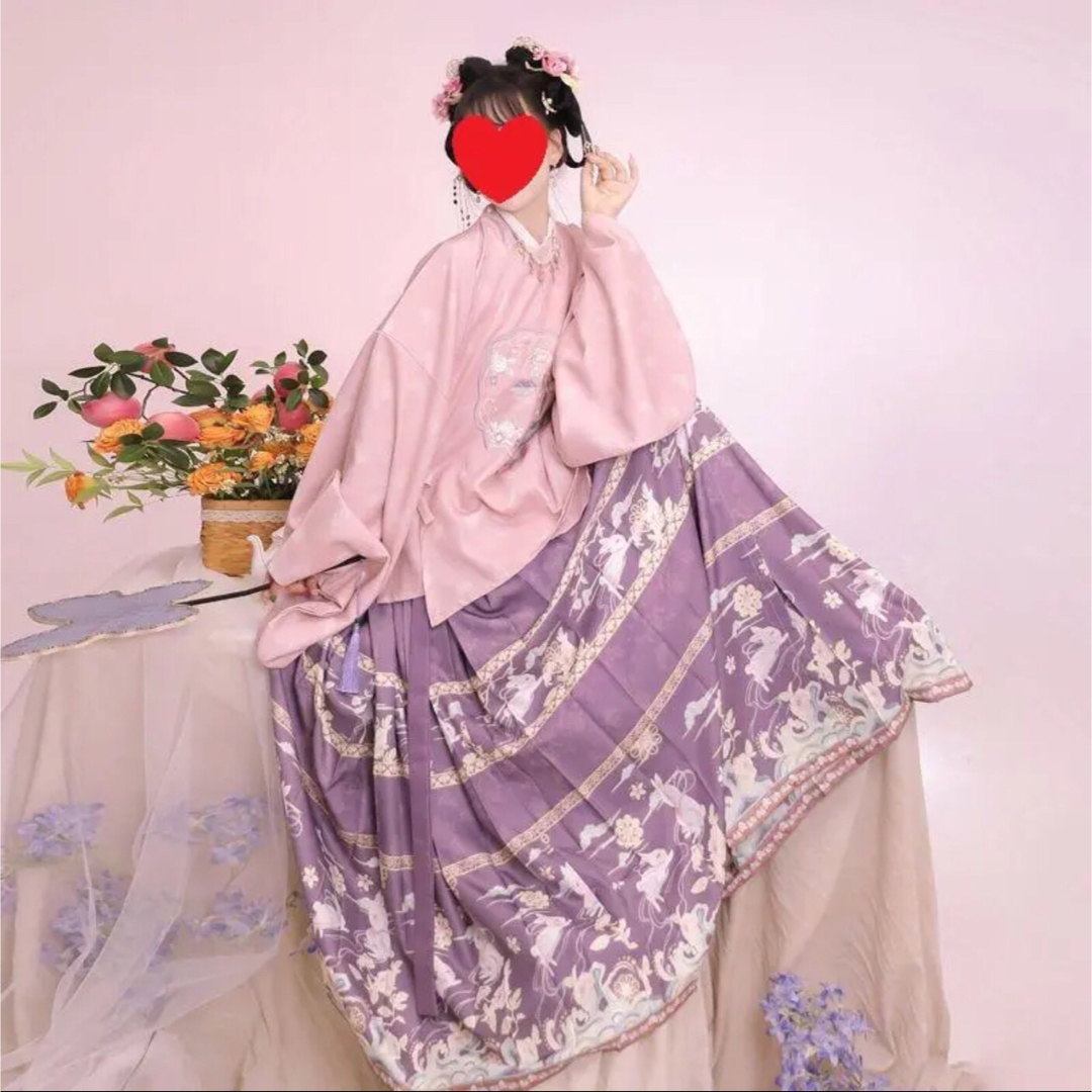 漢服セット レディース服 Mサイズ 明制 馬面裙 刺繡の通販 by 漢服セット レディース服 Mサイズ 明制 馬面裙 刺繡の通販 by