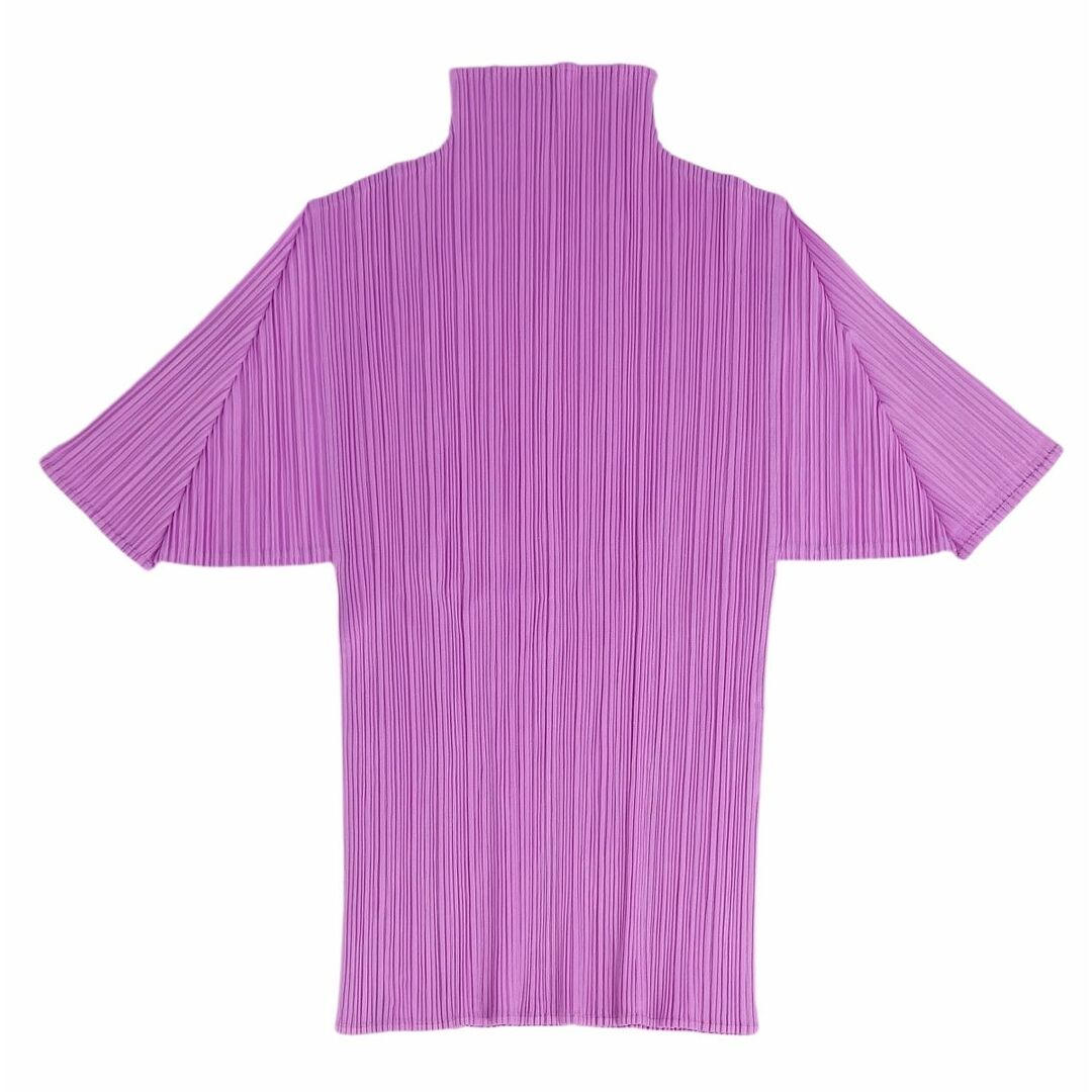 PLEATS PLEASE ISSEY MIYAKE(プリーツプリーズイッセイミヤケ)の美品 プリーツプリーズ イッセイミヤケ PLEATS PLEASE シャツ ブラウス 半袖 ショートスリーブ プリーツ トップス レディース 3(L相当) パープル レディースのトップス(シャツ/ブラウス(半袖/袖なし))の商品写真