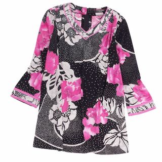 LEONARD - 良品 綺麗 LEONARD PARIS 総柄 シルク100% 半袖 シャツの