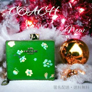 ※N⑨ 【美品】COACH コーチ コインケース キーリング ディズニー カーフ