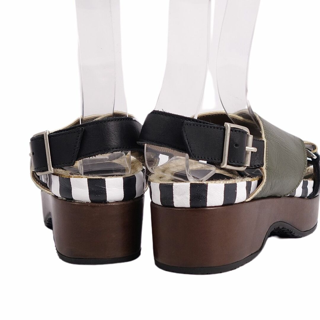 Marni(マルニ)の未使用 マルニ MARNI サンダル 厚底 バックストラップ カーフレザー ストロー シューズ レディース 35(22cm相当) マルチカラー レディースの靴/シューズ(サンダル)の商品写真