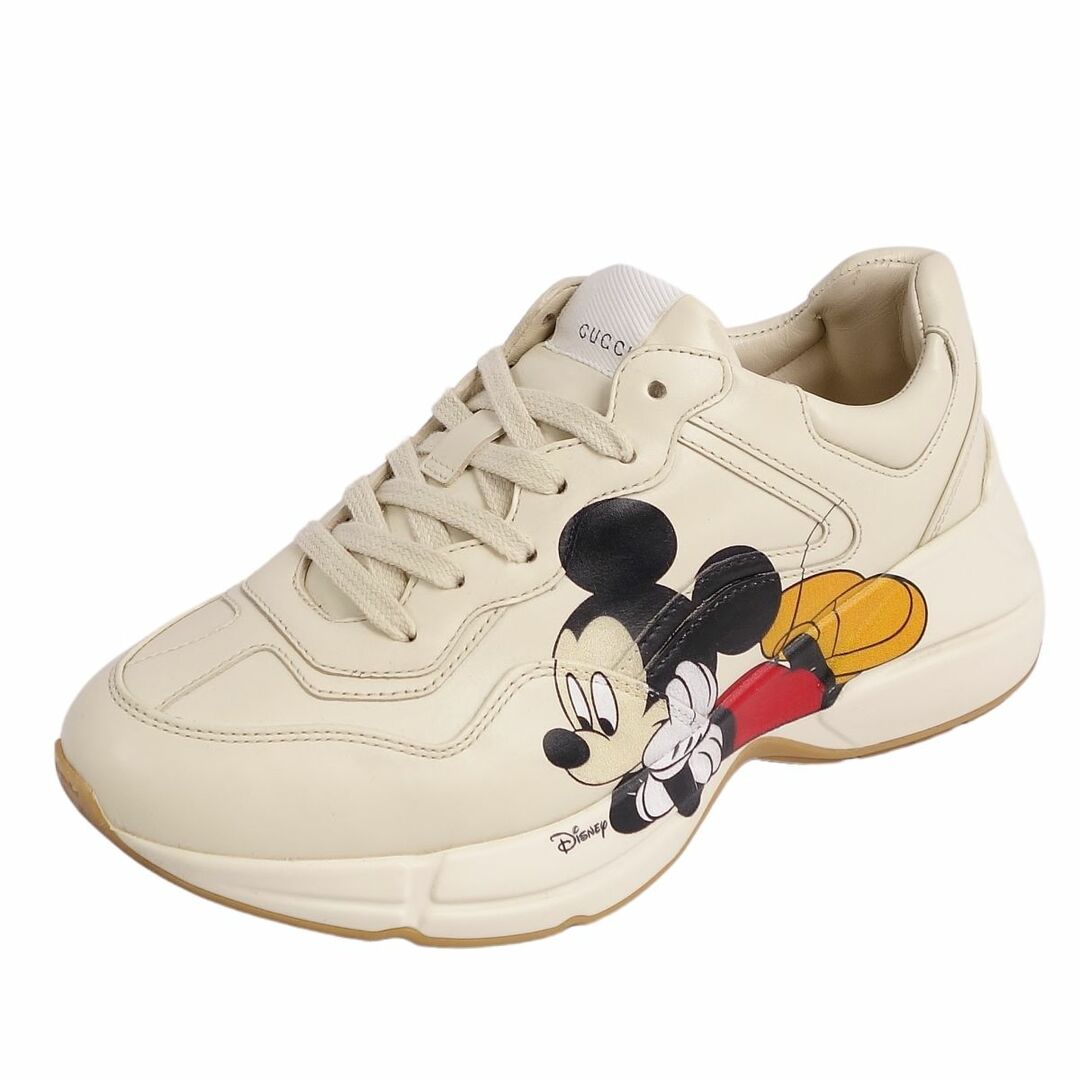 Gucci(グッチ)のグッチ×ディズニー GUCCI×Disney スニーカー ローカット Rhyton Mickey Mouse Sneaker ライトン ミッキーマウス シューズ レディース 35.5(22.5cm相当) アイボリー レディースの靴/シューズ(スニーカー)の商品写真