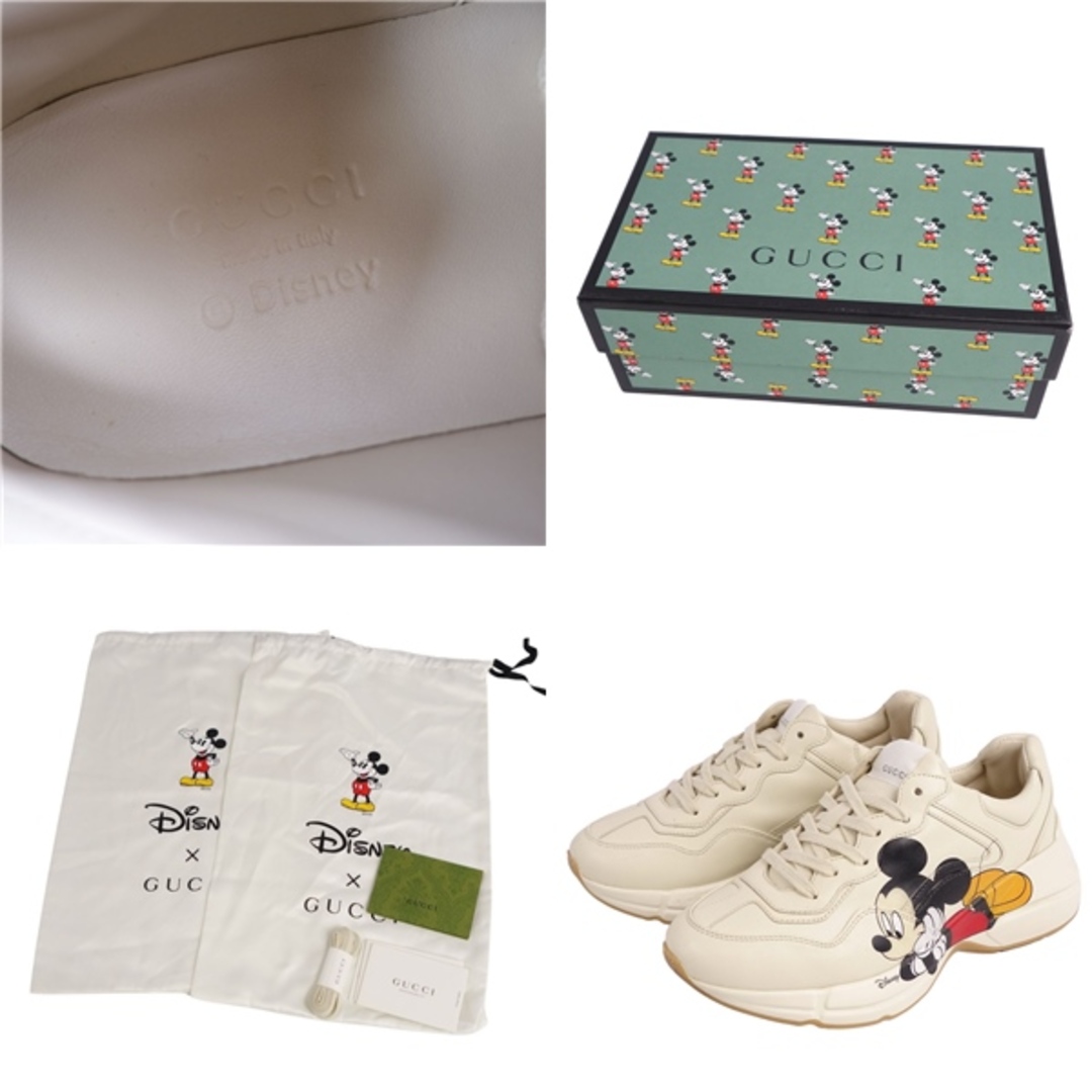 Gucci(グッチ)のグッチ×ディズニー GUCCI×Disney スニーカー ローカット Rhyton Mickey Mouse Sneaker ライトン ミッキーマウス シューズ レディース 35.5(22.5cm相当) アイボリー レディースの靴/シューズ(スニーカー)の商品写真