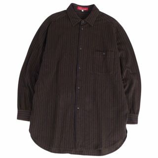 美品 ワイズ Y's for men Yohji Yamamoto シャツ ロングスリーブ ストライプ コットン トップス メンズ  MT-B53-038 2(M相当) ブラウン/ブルー