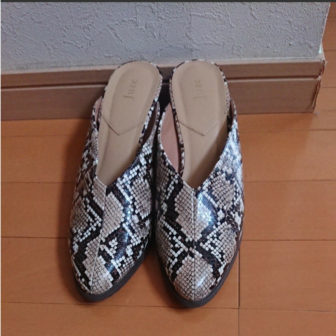 ヘビ柄 サンダル ミュール レディースの靴/シューズ(サンダル)の商品写真