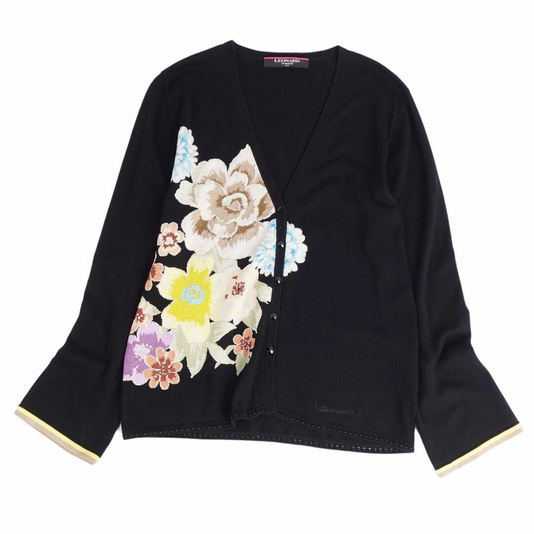 LEONARD - 美品 レオナール LEONARD FASHION カーディガン ニット 花柄 ...