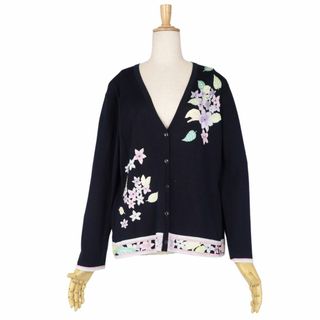 LEONARD - 美品 レオナール LEONARD FASHION カーディガン 花柄 ニット