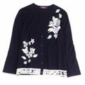 美品 レオナール LEONARD FASHION カーディガン 花柄 ニット コ