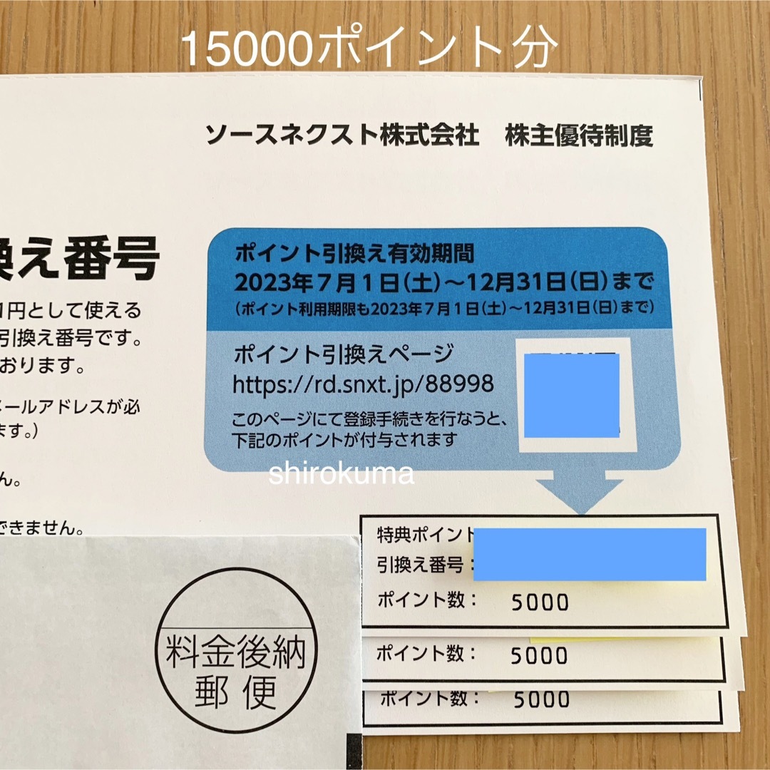 ソースネクスト　株主優待　12000円分