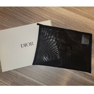 ディオール(Dior)の【新品・未使用】ディオール　ノベルティ　メッシュ　ポーチ　ブラック(ポーチ)