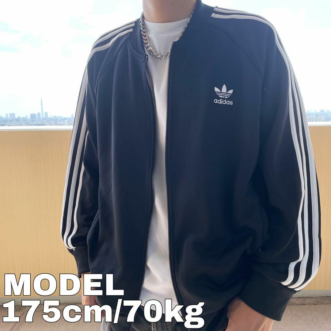 adidas トラックジャケットブラック　XL