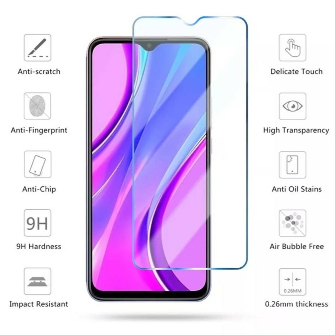 ANDROID(アンドロイド)の9Hガラスフィルム Xiaomi Redmi Note 10T カメラ分付 スマホ/家電/カメラのスマホアクセサリー(保護フィルム)の商品写真