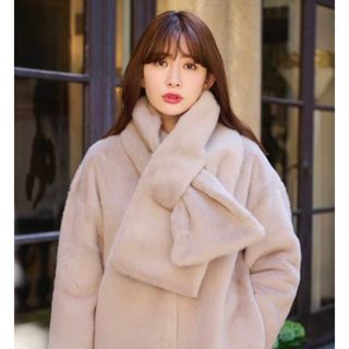 Her lip to Faux Fur Reversible Coat 小嶋陽菜