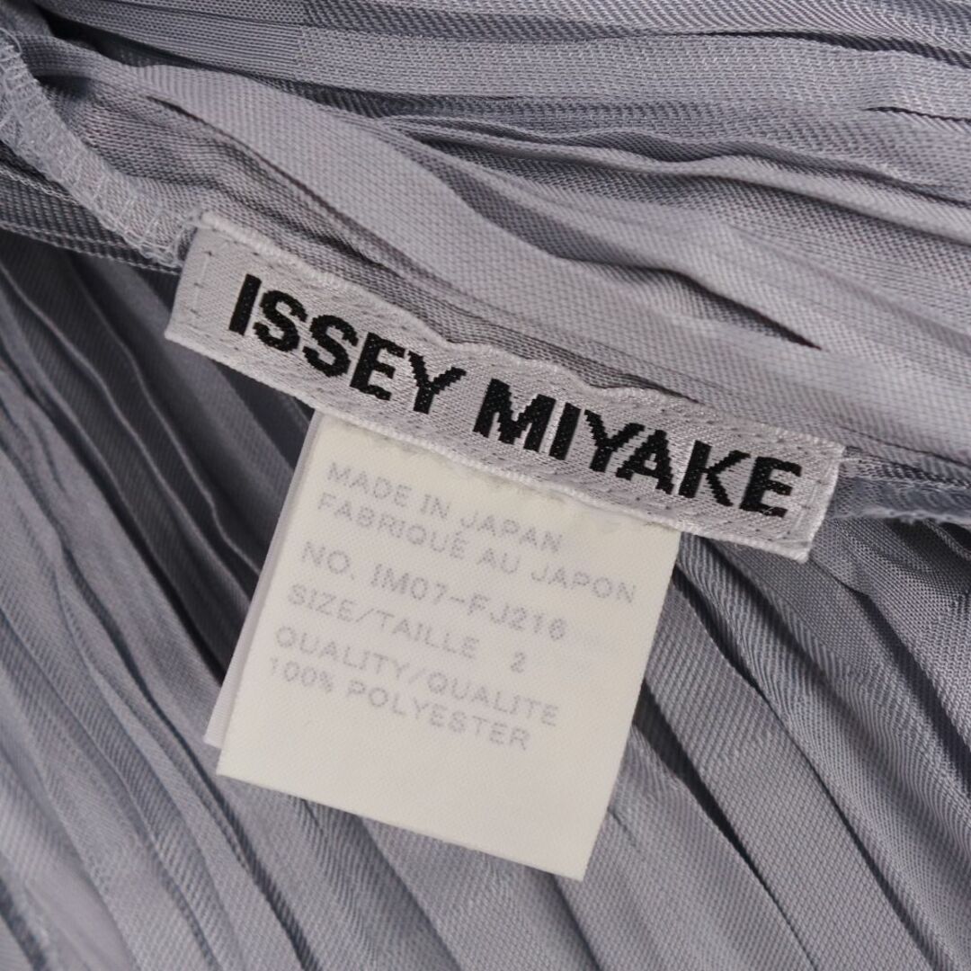 ISSEY MIYAKE(イッセイミヤケ)の美品 イッセイミヤケ ISSEY MIYAKE シャツ ブラウス ロングスリーブ プリーツ トップス レディース 2(M相当) グレー レディースのトップス(シャツ/ブラウス(長袖/七分))の商品写真