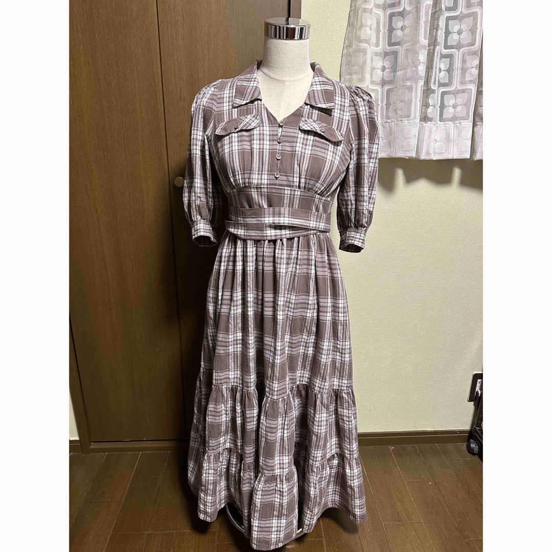 herlipto Bergamo Plaid Tiered Long Dress