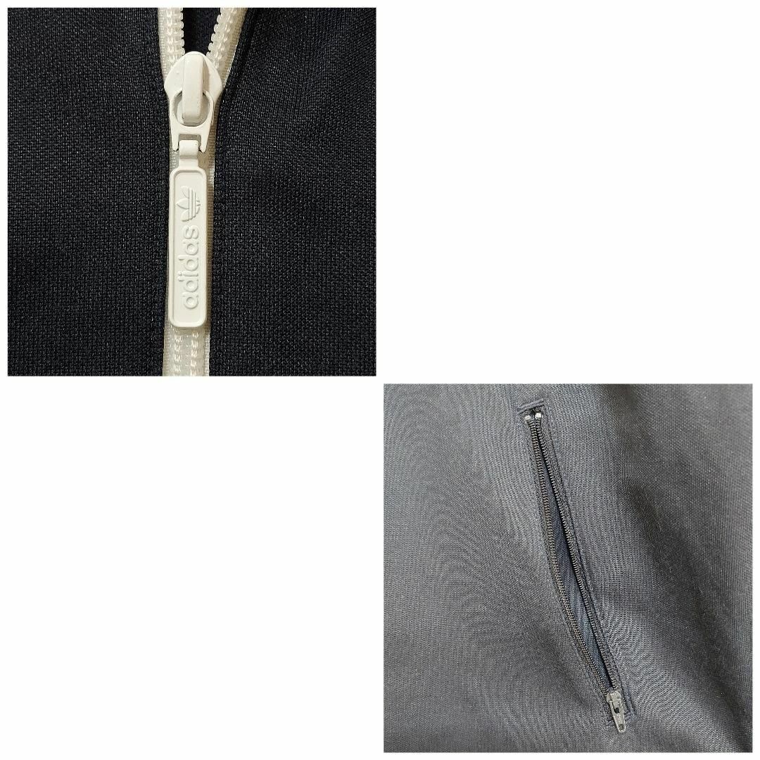 アディダス トラックジャケット ロゴ刺繍 トレフォイル XL ネイビー 紺 白 7