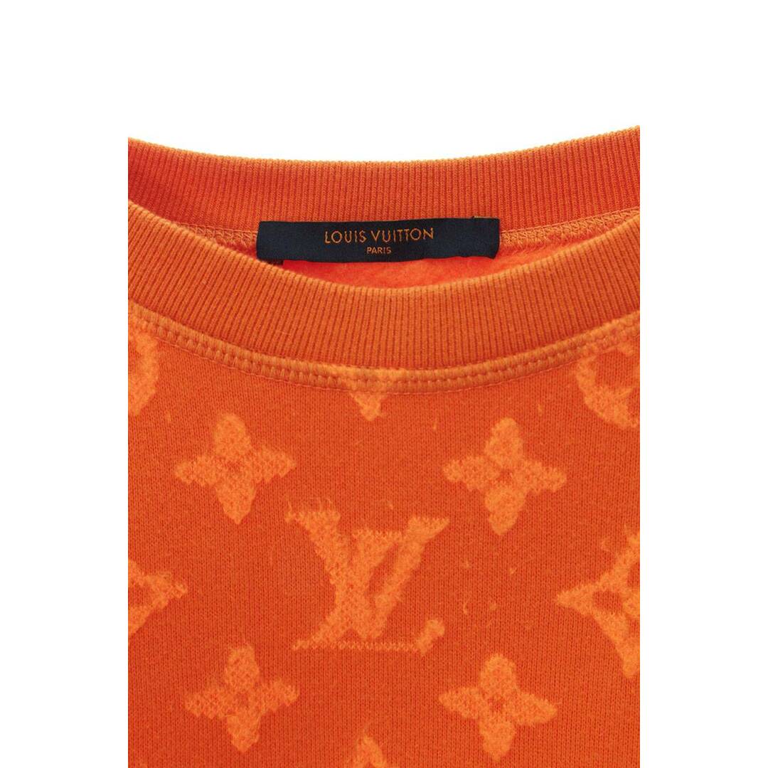 Auth Louis Vuitton 19AW monogram jacquard crew neck RM192M orange