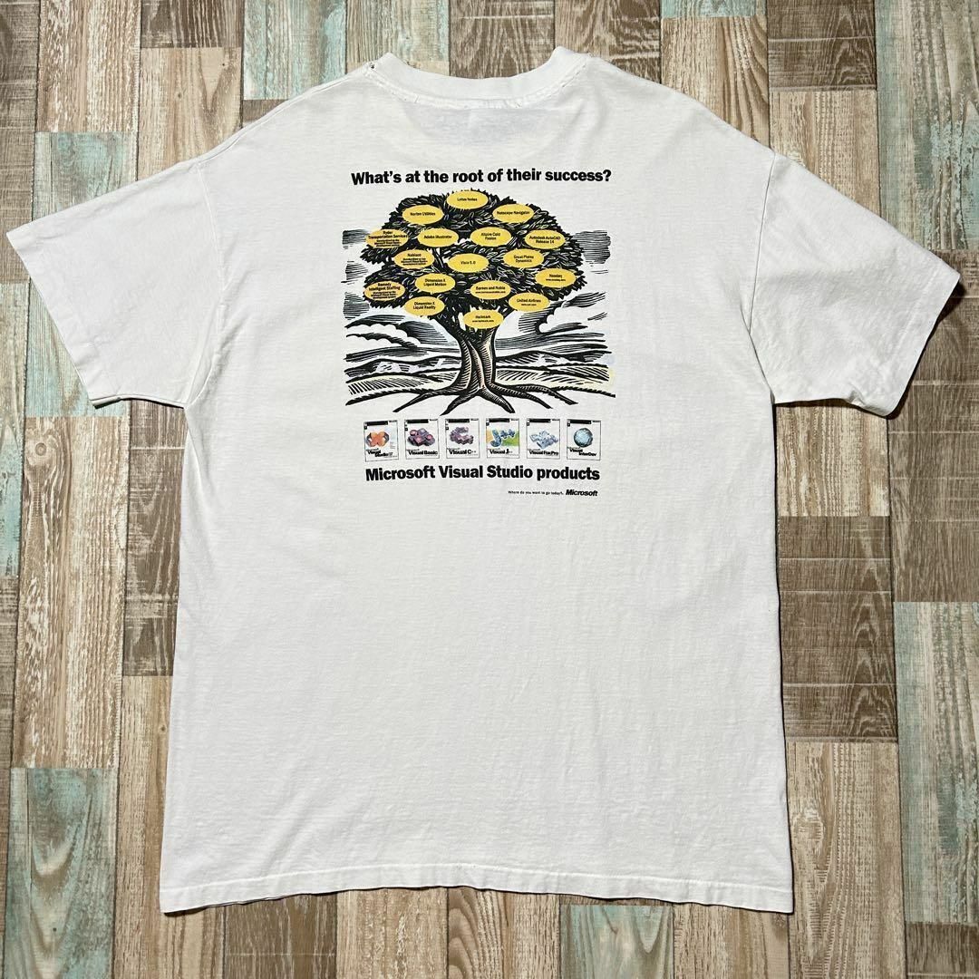 【希少】90s Microsoft マイクロソフト Tシャツ ビンテージ XL