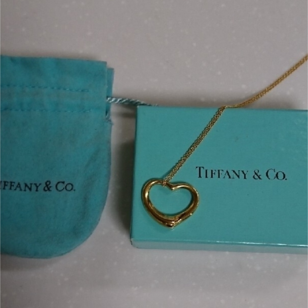 Tiffany&Co ティファ 大きめオープンハート ネックレス 750 K18