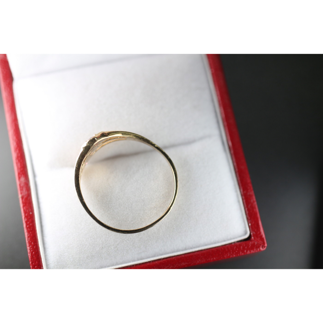 絶品 英国 ビンテージ レディース ゴールド 指輪 アメシスト 375 J150 レディースのアクセサリー(リング(指輪))の商品写真
