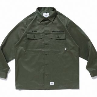 ダブルタップス(W)taps)の【Mサイズ】WTAPS BUDS LS COTTON STAIN オリーブドラブ(シャツ)