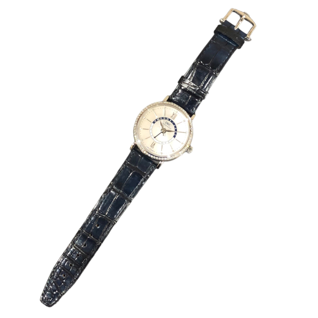 【114449】IWC インターナショナルウォッチカンパニー  IW510107 ポートフィノ 8ディズ シルバーダイヤル PG/レザー（クロコ） 手巻き ギャランティーカード 当店オリジナルボックス 腕時計 時計 WATCH メンズ 男性 男 紳士