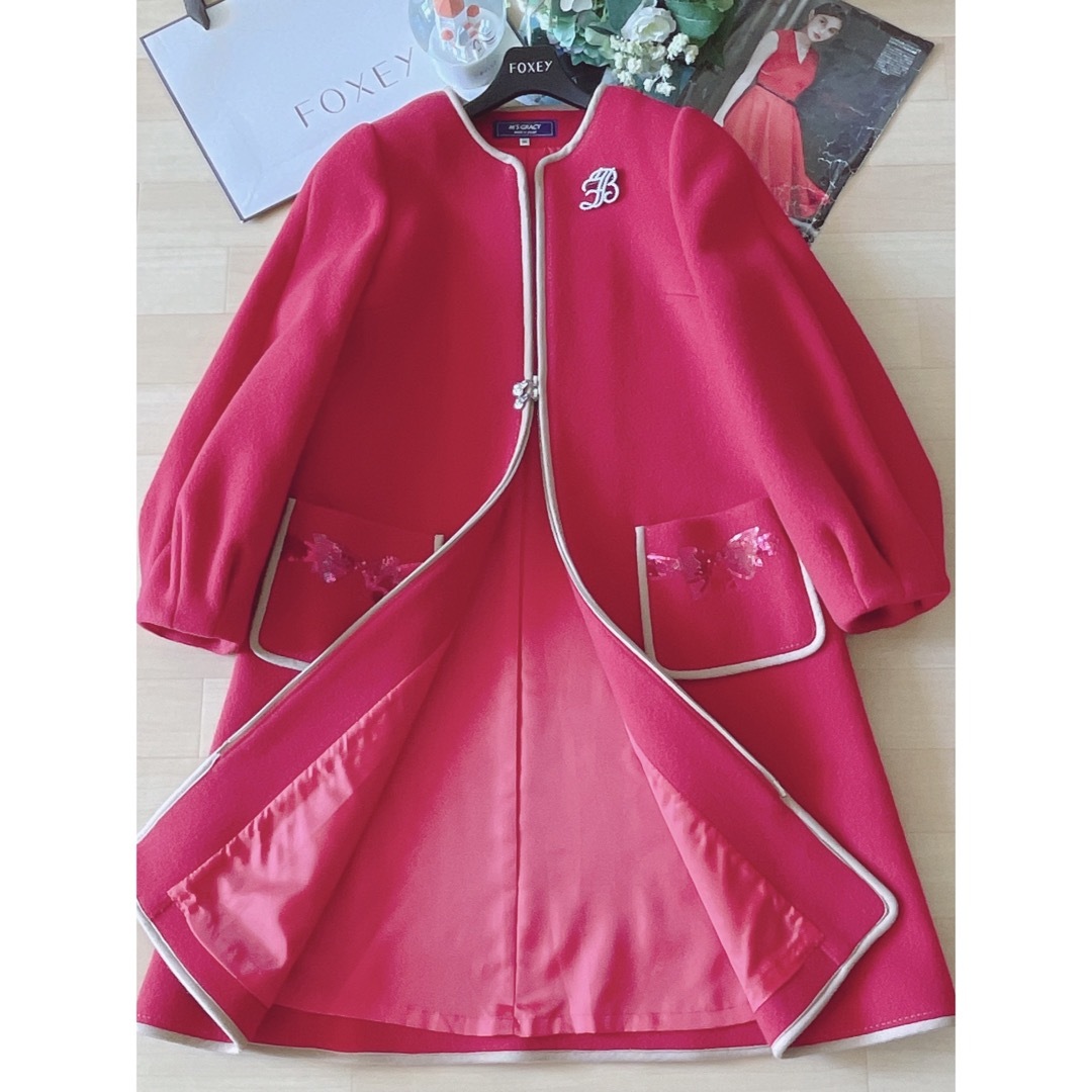 極美品!エムズグレーシコート 38 Rene foxey フォクシー - ロングコート