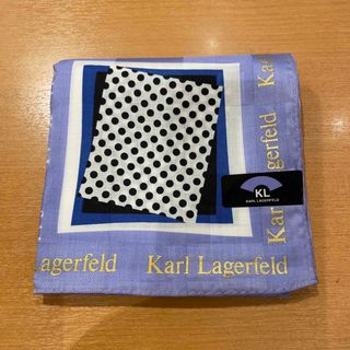 カールラガーフェルド(Karl Lagerfeld)のカールラガーフィールドハンカチブルー(ハンカチ)