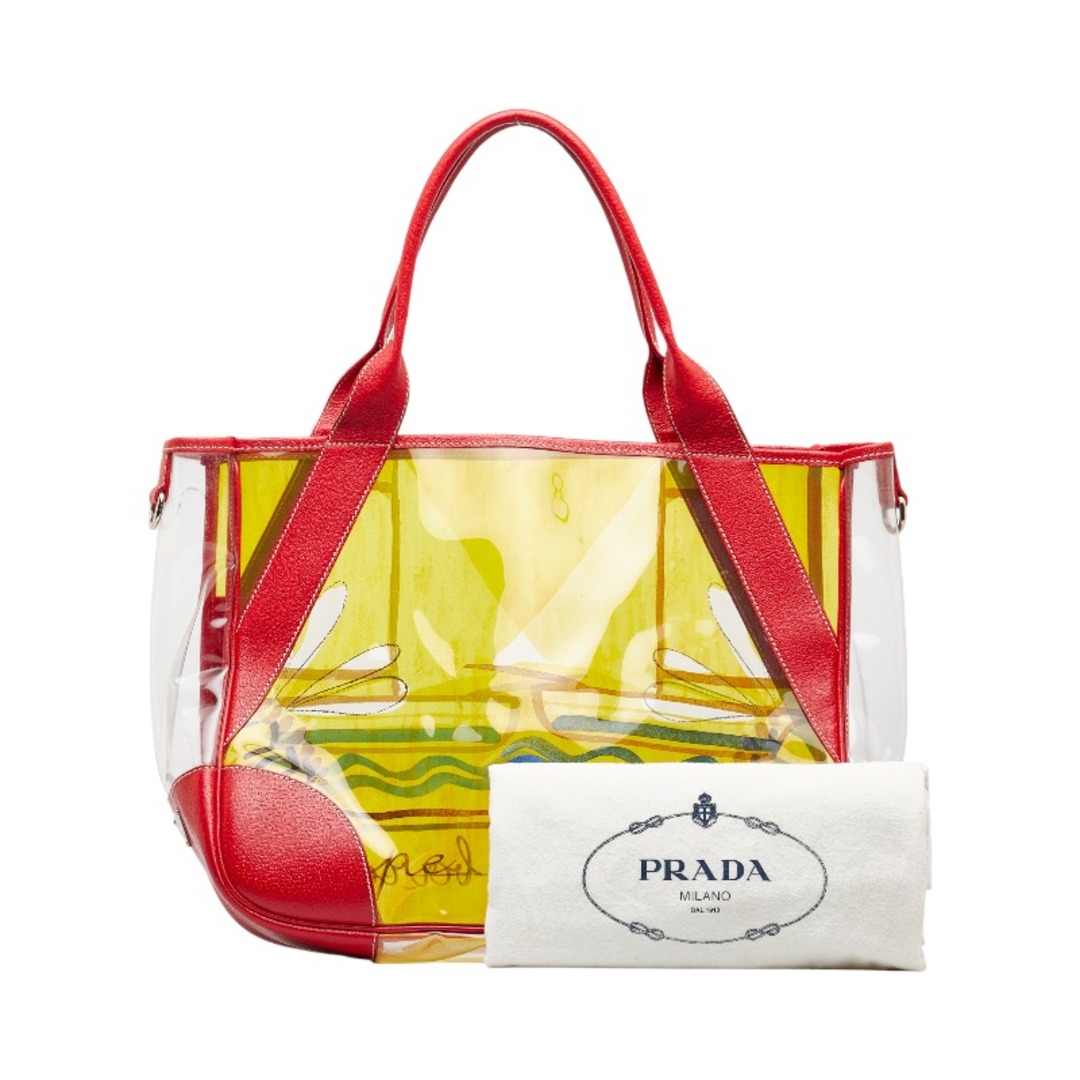 プラダ 三角ロゴプレート トートバッグ ショルダーバッグ ビニール レディース PRADA 【1-0116565】