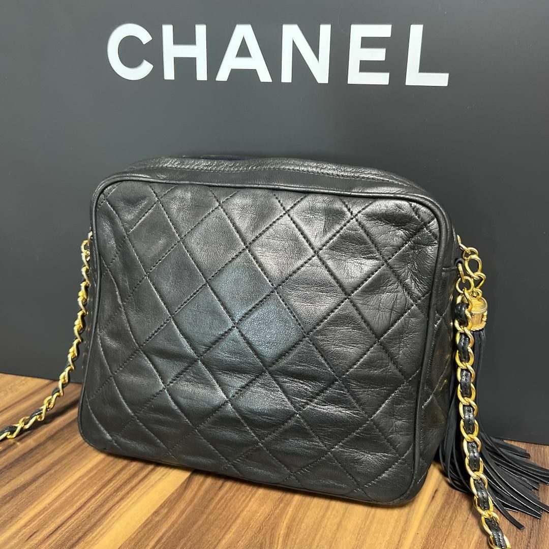 美品　CHANEL シャネル　マトラッセ　フリンジ　チェーンショルダー