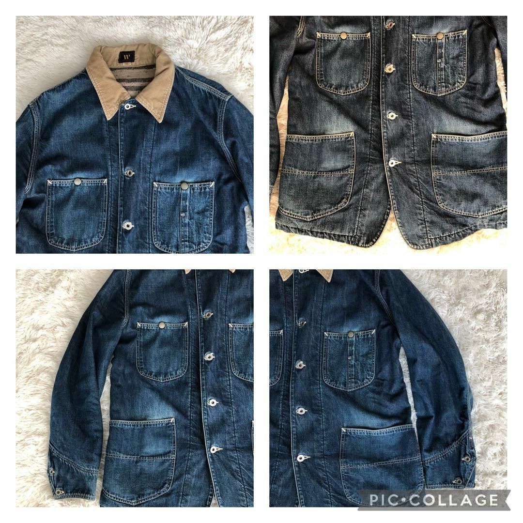 希少!warehouse ヴィンテージデニムカバーオール!裏ブランケット!日本製