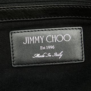 JIMMY CHOO ジミーチュウ  ジャスティン ハンドバッグ  レザー   カーキグレージュ系 ゴールド金具   【本物保証】