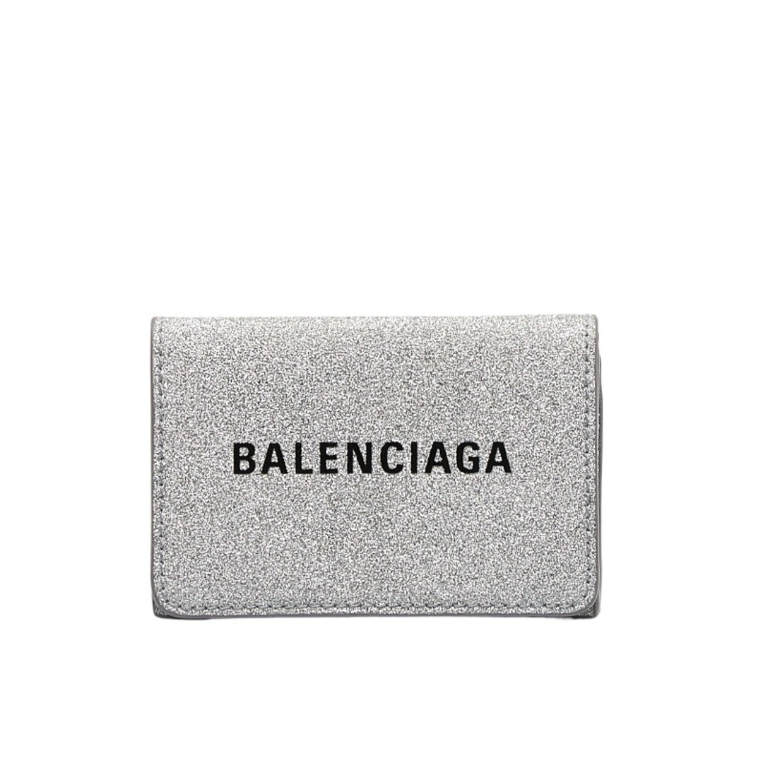 Balenciaga - 美品 バレンシアガ シルバーグリッター コンパクト