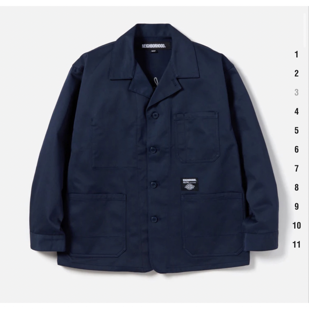 NH X DICKIES . COVERALL JACKET NAVY M