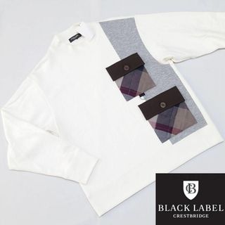ブラックレーベルクレストブリッジ オシャレトレーナーサンプル未使用M-