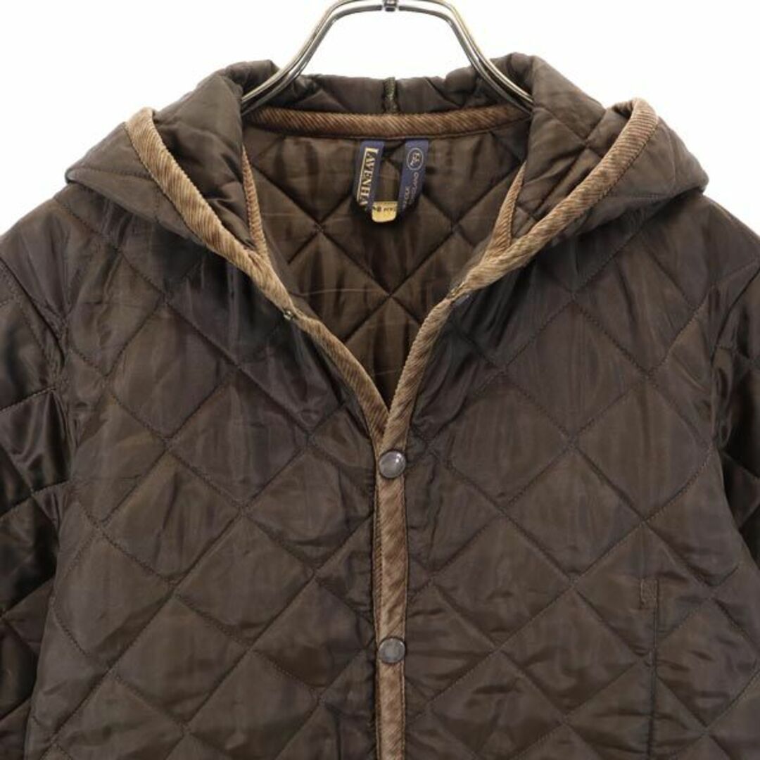 ラベンハム　ブラウン　キルティングジャケット　イギリス製　チェック　サイズ36