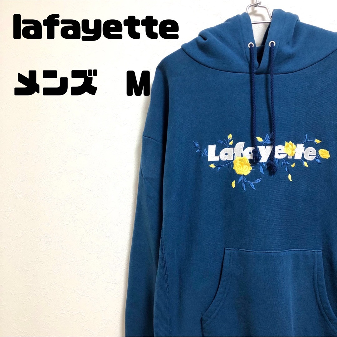 希少　ラファイエット lafayette  薔薇刺繍　ロゴパーカー　メンズ　M