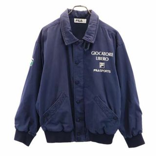 90's 大きいサイズ XL 程■ FILA フィラ フルジップ 総柄 切替 ナ39s大きいサイズXL程